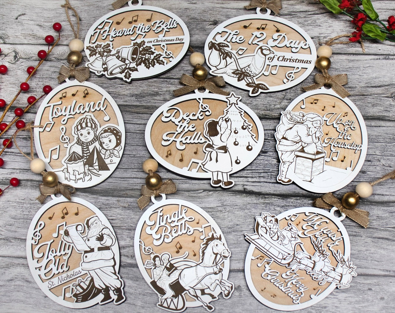 Classic Christmas Carol Ornaments
