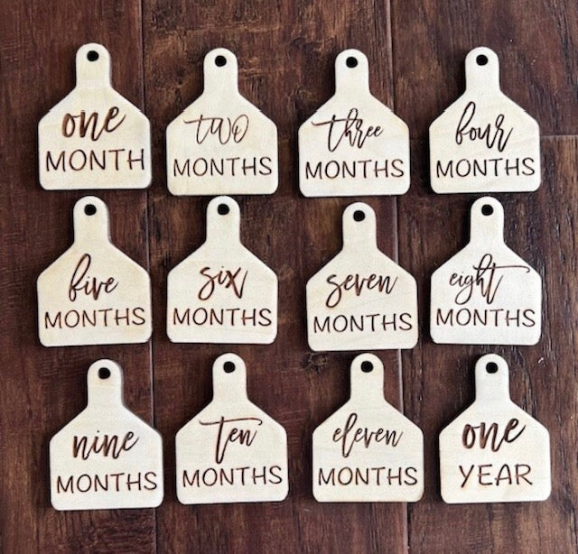 Cow Head & Ear Tag Monthly Milestones