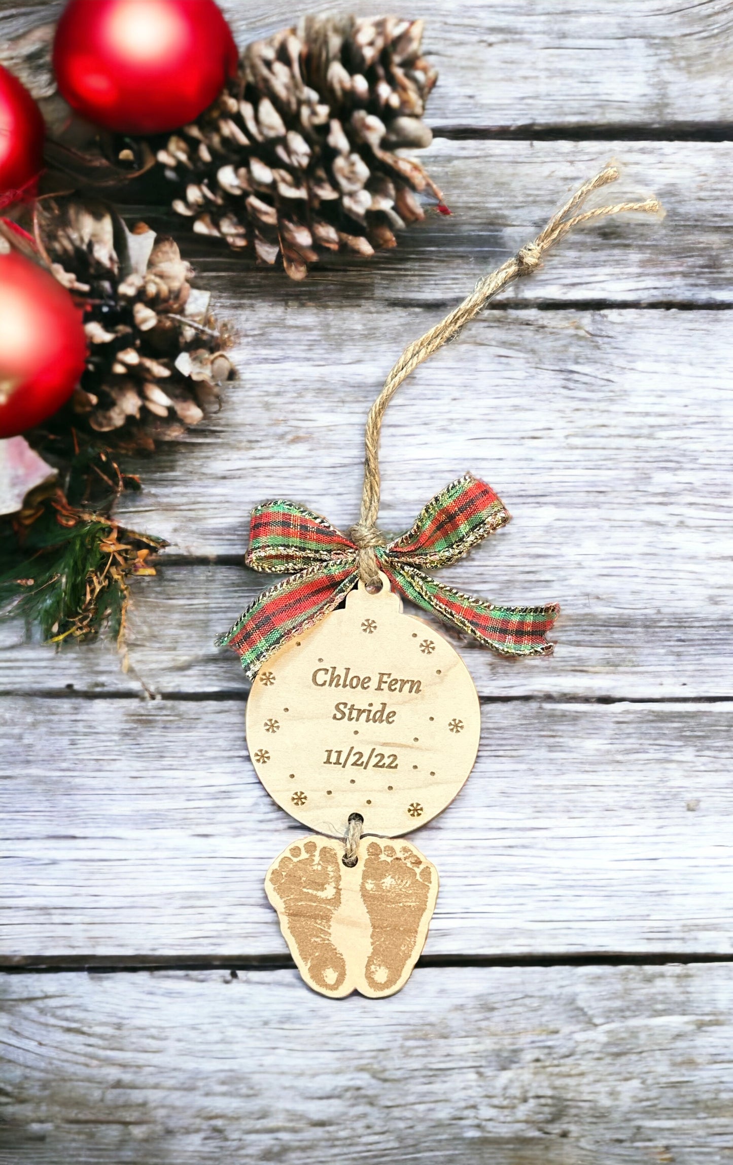 Baby Footprint Ornament Keepsake