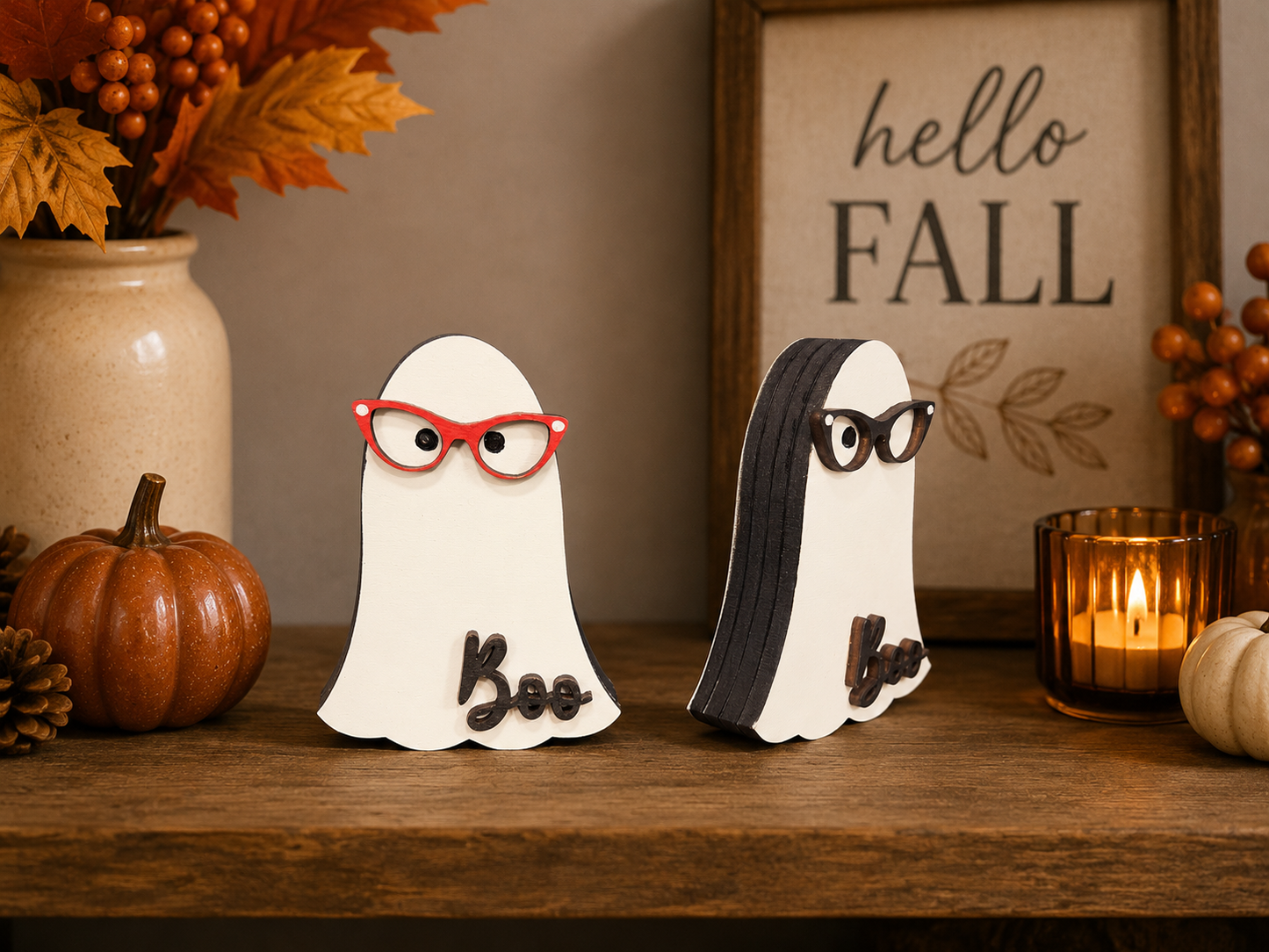 Nerdy Ghosts Shelf Sitters