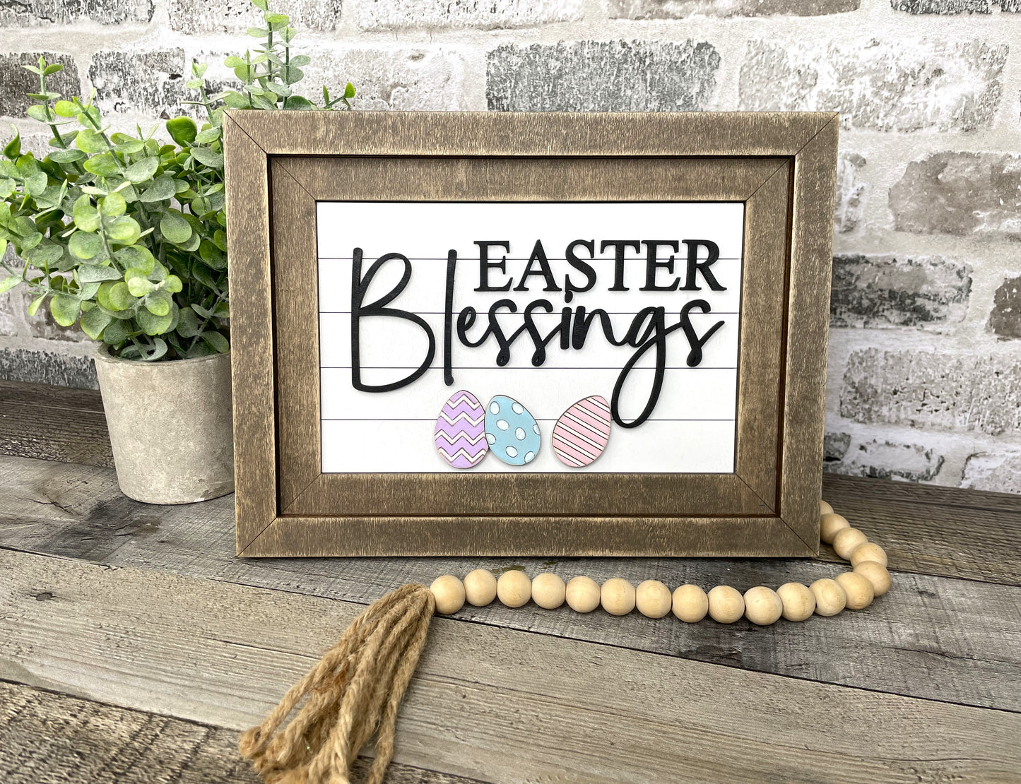 "Easter Blessings" Farmhouse Insert