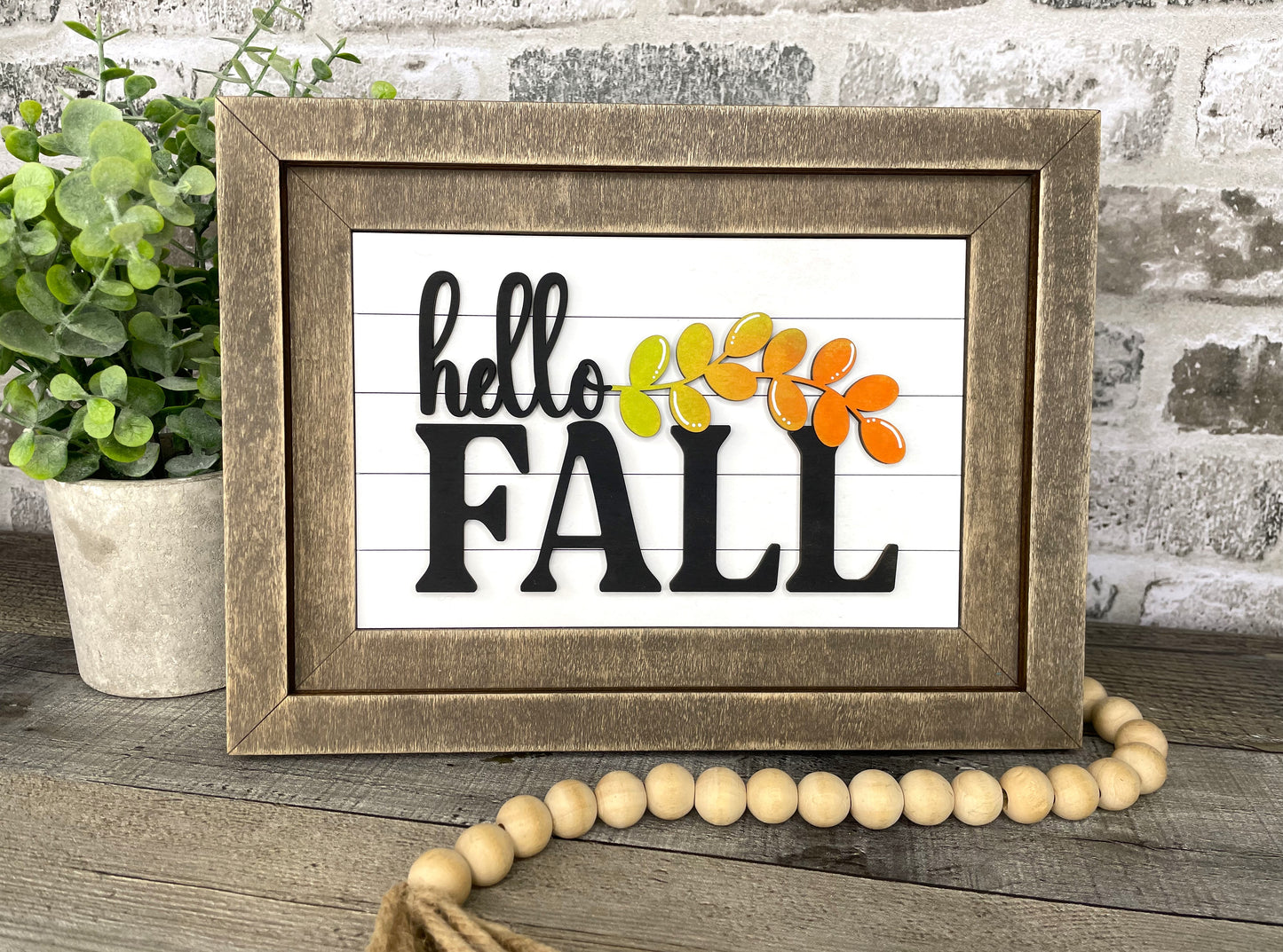 "Hello Fall" Farmhouse Insert