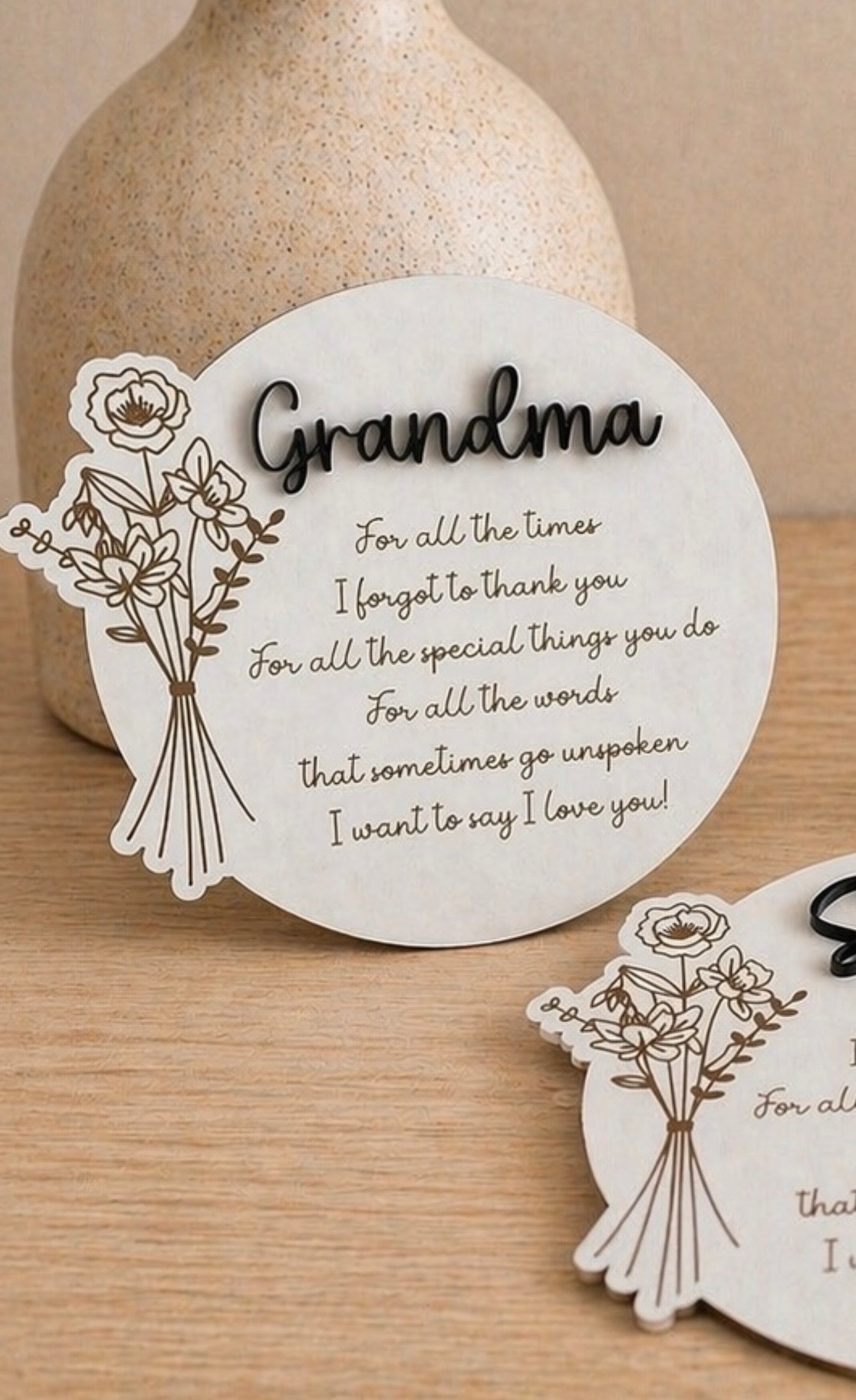 "Thank You" Floral Sign