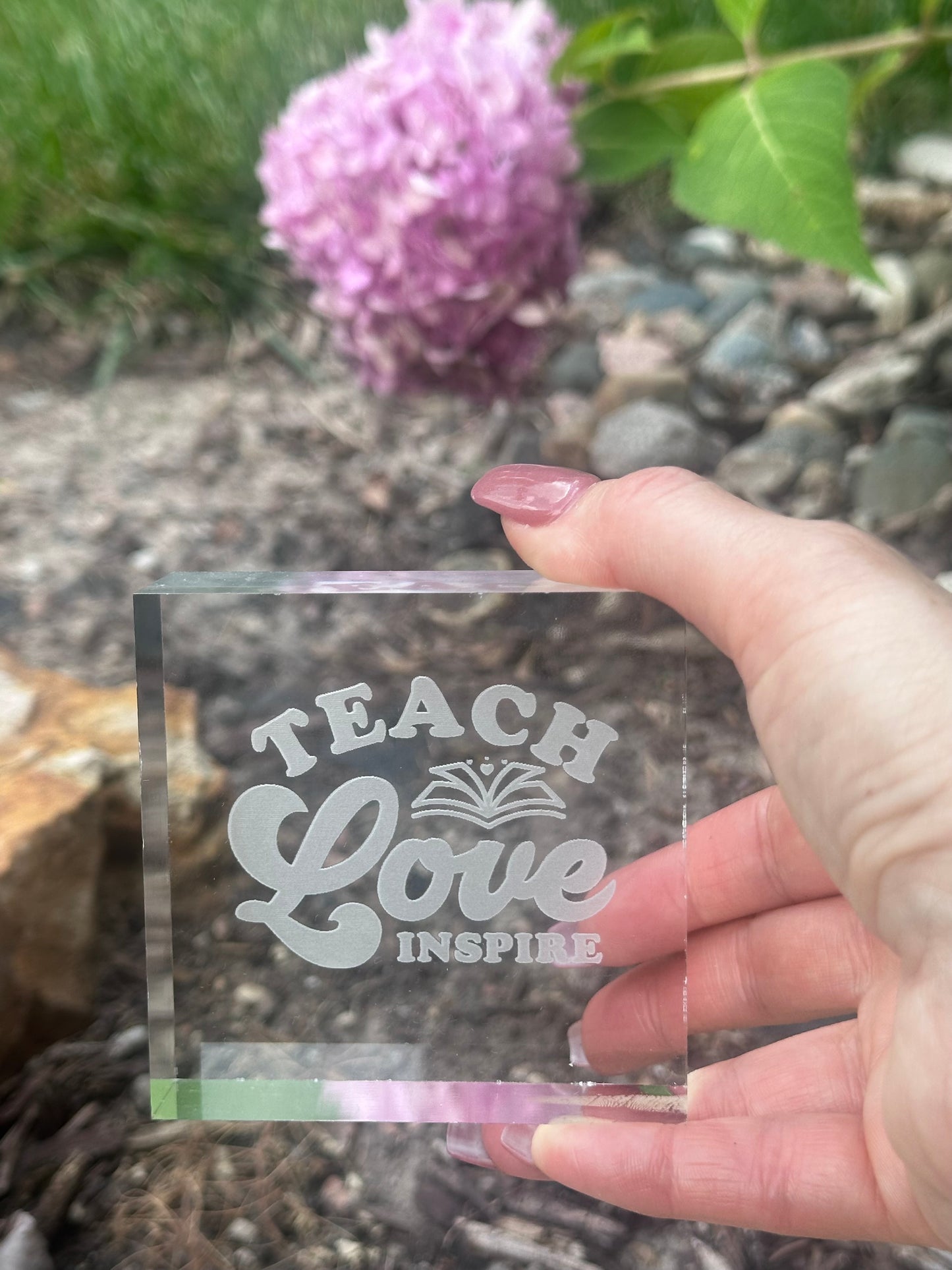 Teacher Acrylic Paper Weight/ Riser