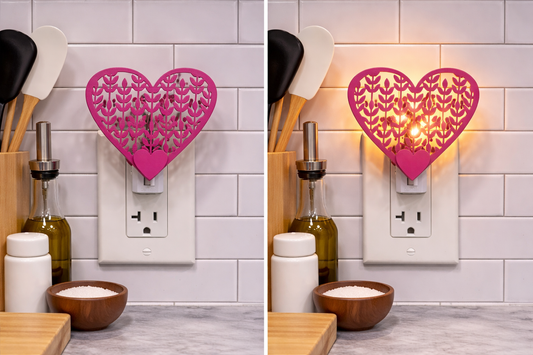 Heart W/Vines Night Light Cover