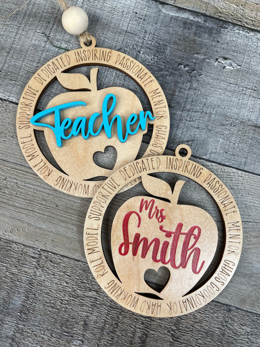 Teacher Appreciation Charm Ornament