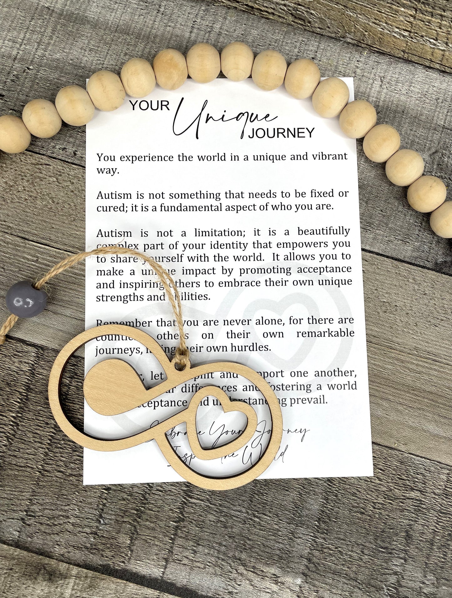 "Your Unique Journey" Autism Story Card