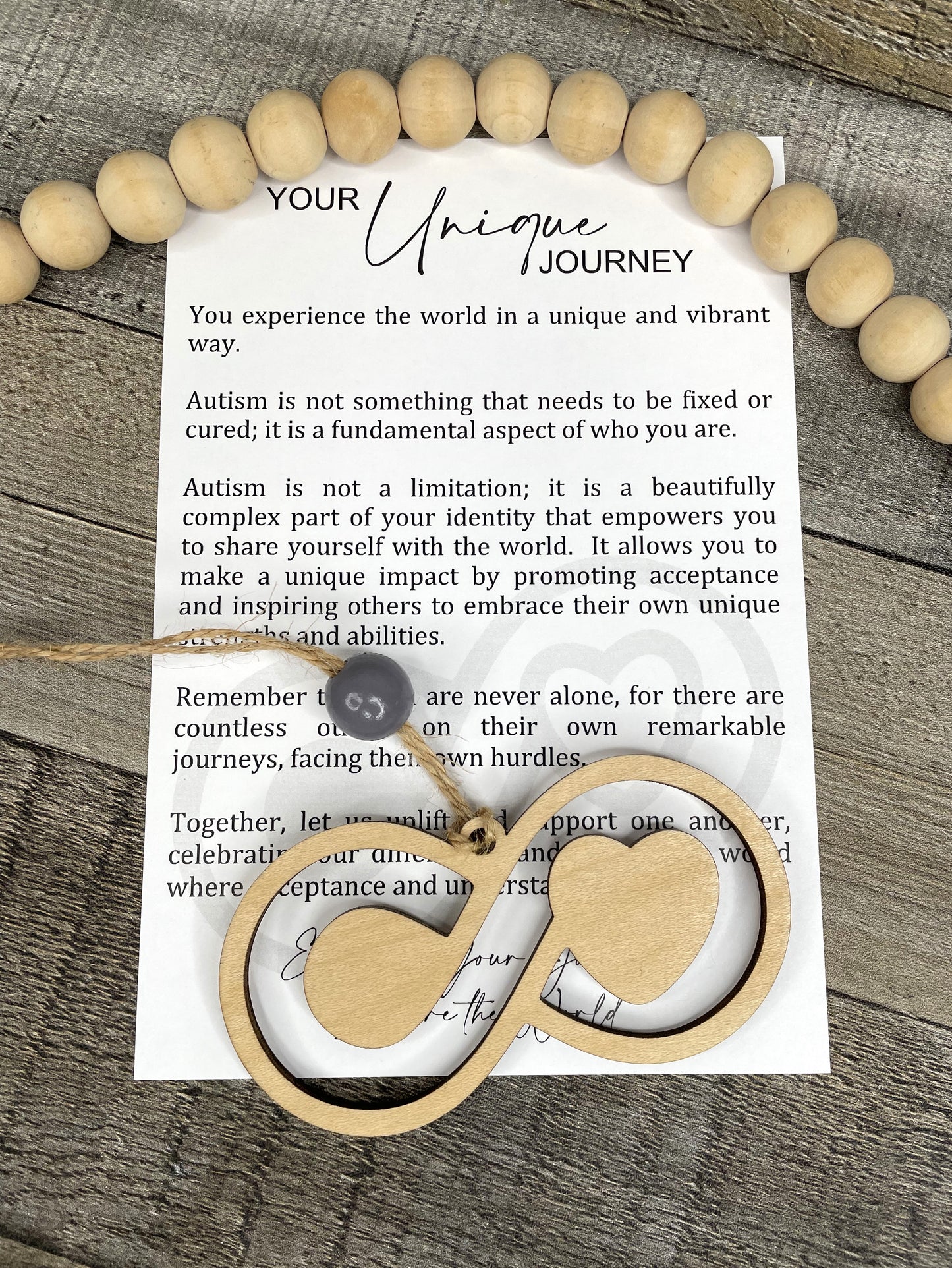 "Your Unique Journey" Autism Story Card