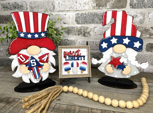 Interchangeable Gnome Insert Set "4th Of July"