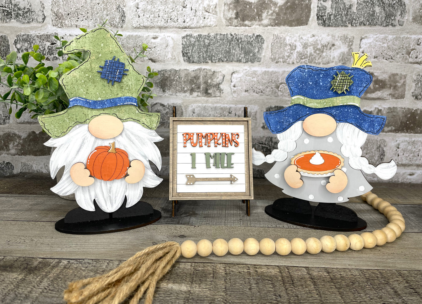 Interchangeable Gnome Insert Set " Fall Pumpkins"