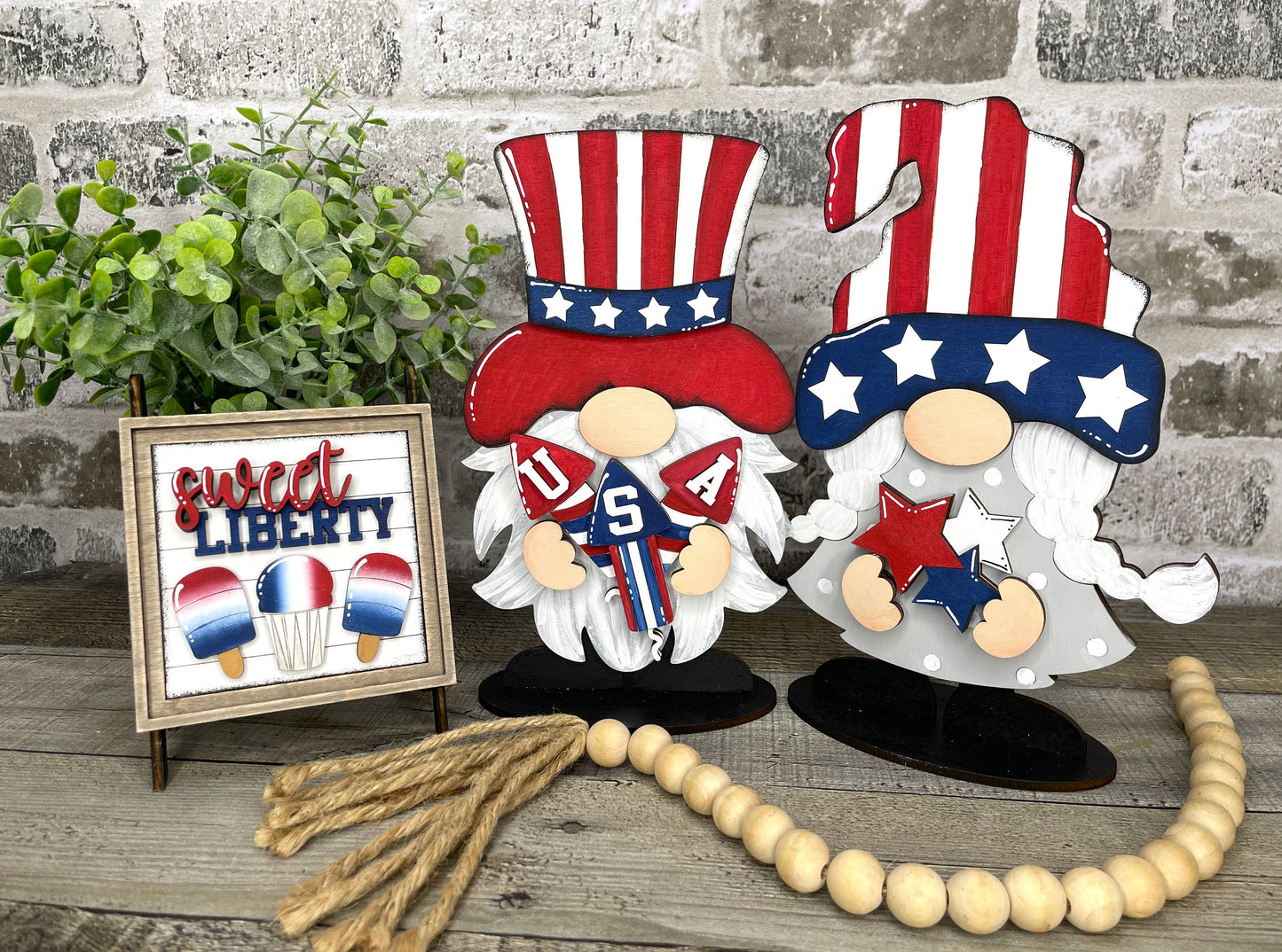 Interchangeable Gnome Insert Set "4th Of July"