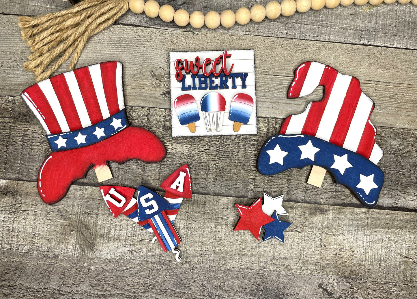 Interchangeable Gnome Insert Set "4th Of July"