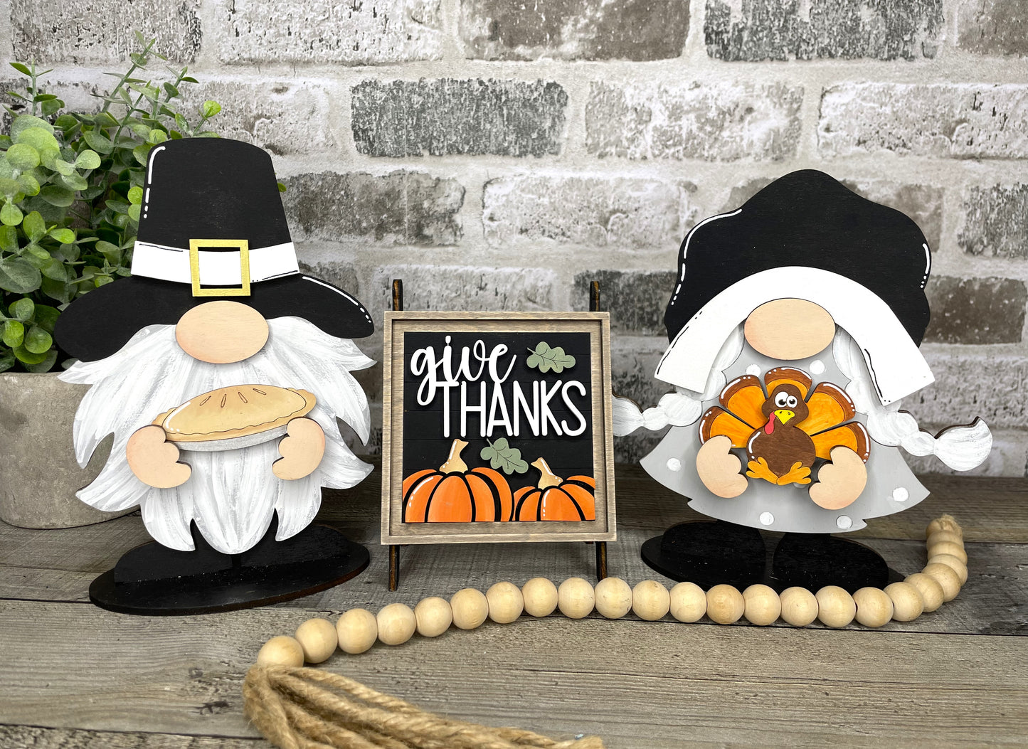 Interchangeable Gnome Insert Set " Thanksgiving"