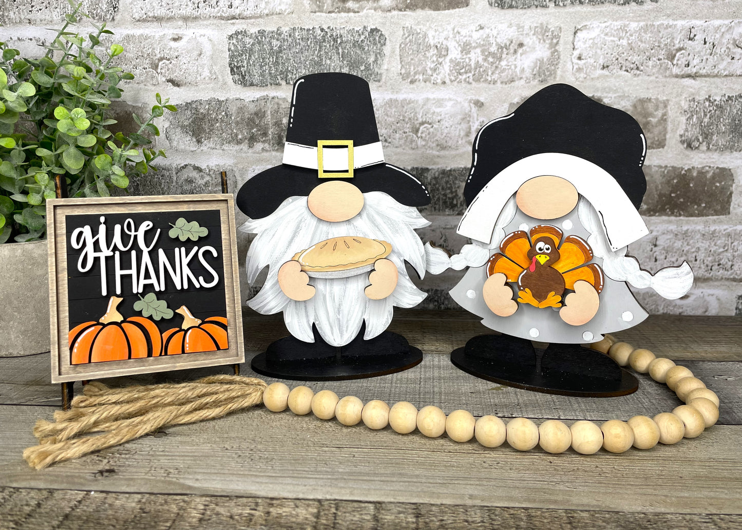 Interchangeable Gnome Insert Set " Thanksgiving"