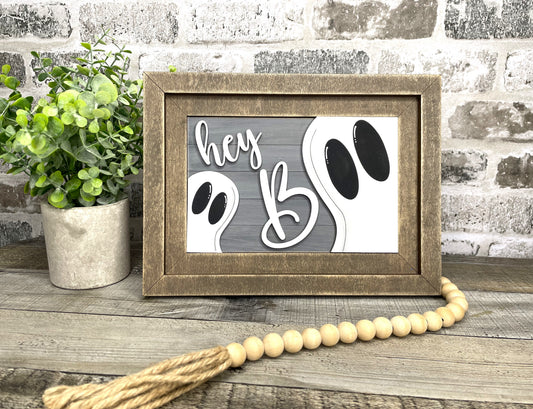 "Hey Boo" Farmhouse Insert
