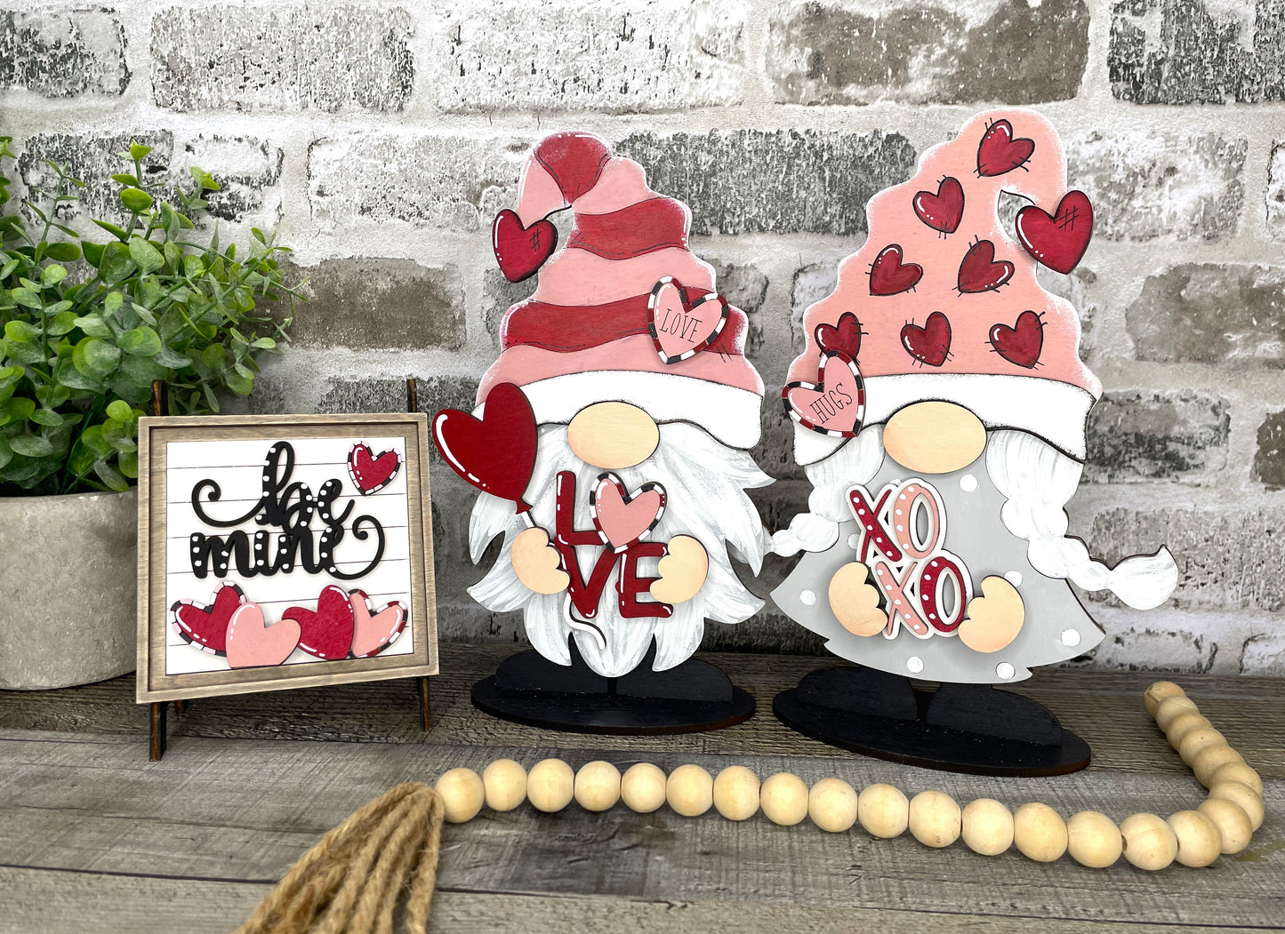 Interchangeable Gnome Insert Set "Valentine's Day"