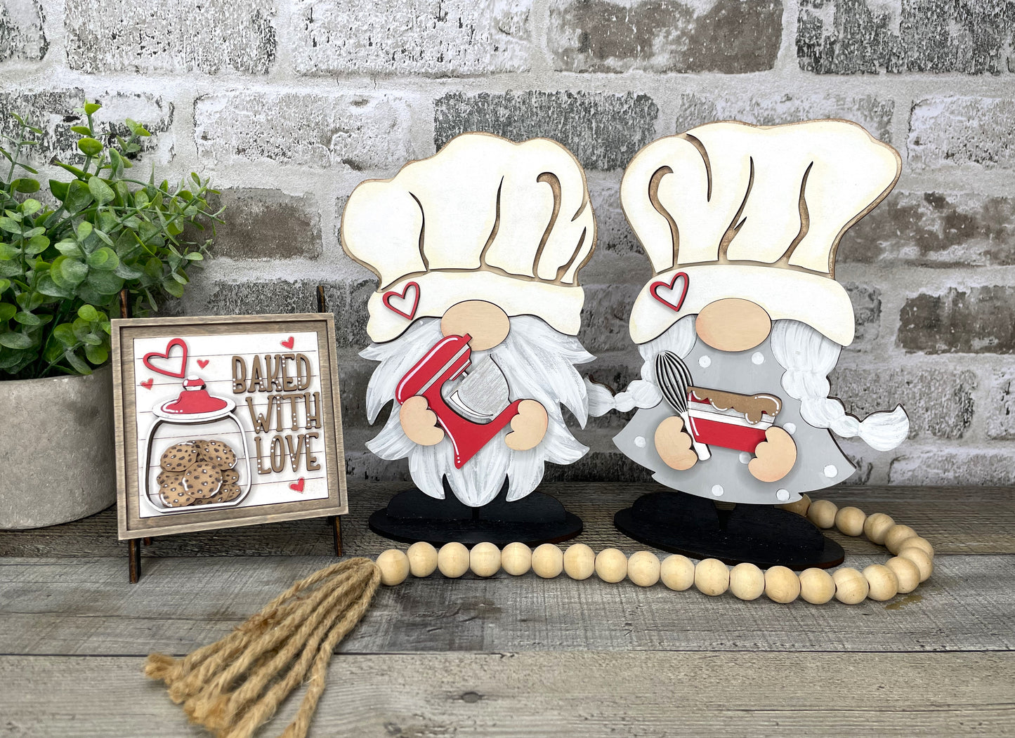 Interchangeable Gnome Insert Set "Baked W/Love"