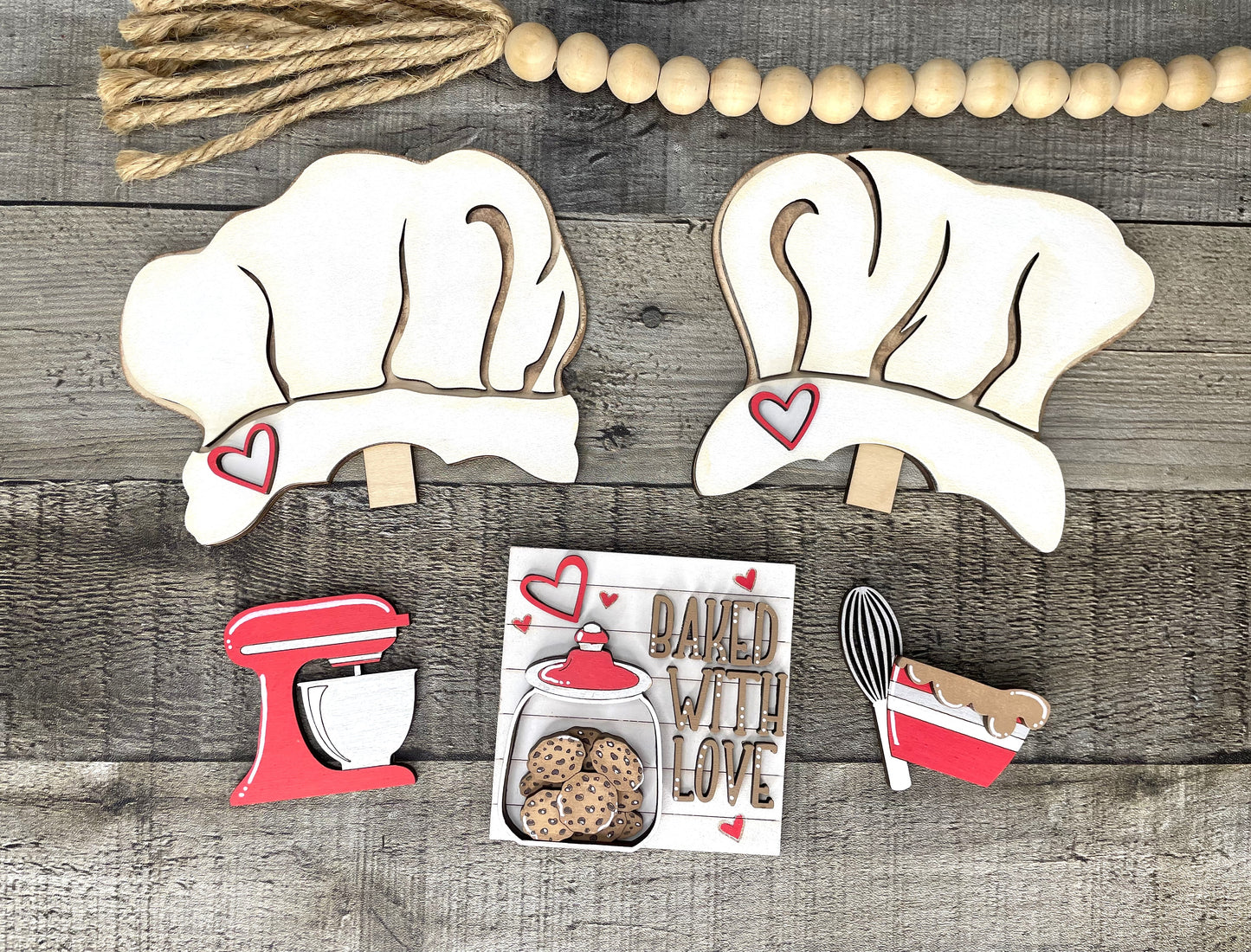 Interchangeable Gnome Insert Set "Baked W/Love"