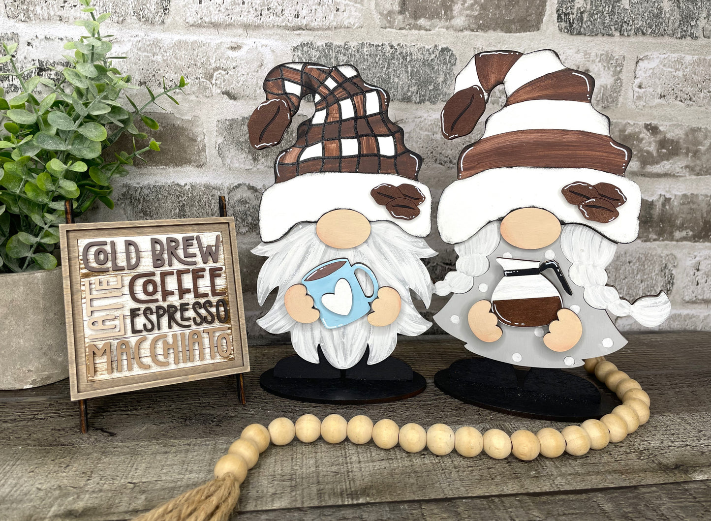 Interchangeable Gnome Insert Set "Coffee"