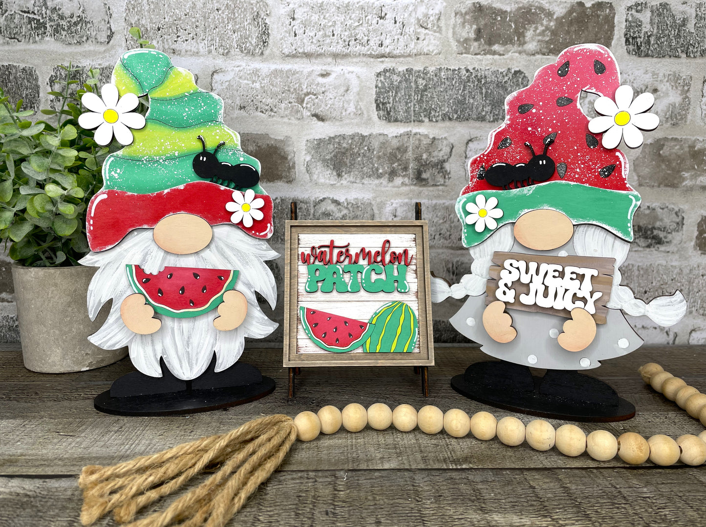 Interchangeable Gnome Insert Set "Watermelon Patch"