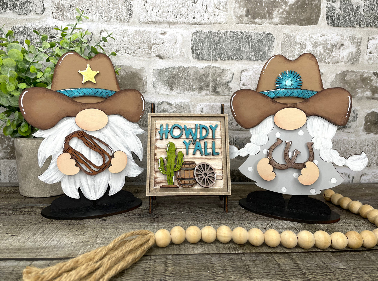 Interchangeable Gnome Insert Set "Western"