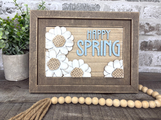 "Happy Spring Daisies" Farmhouse Frame Insert