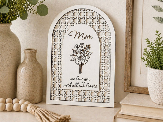 Boho Floral Mom Sign