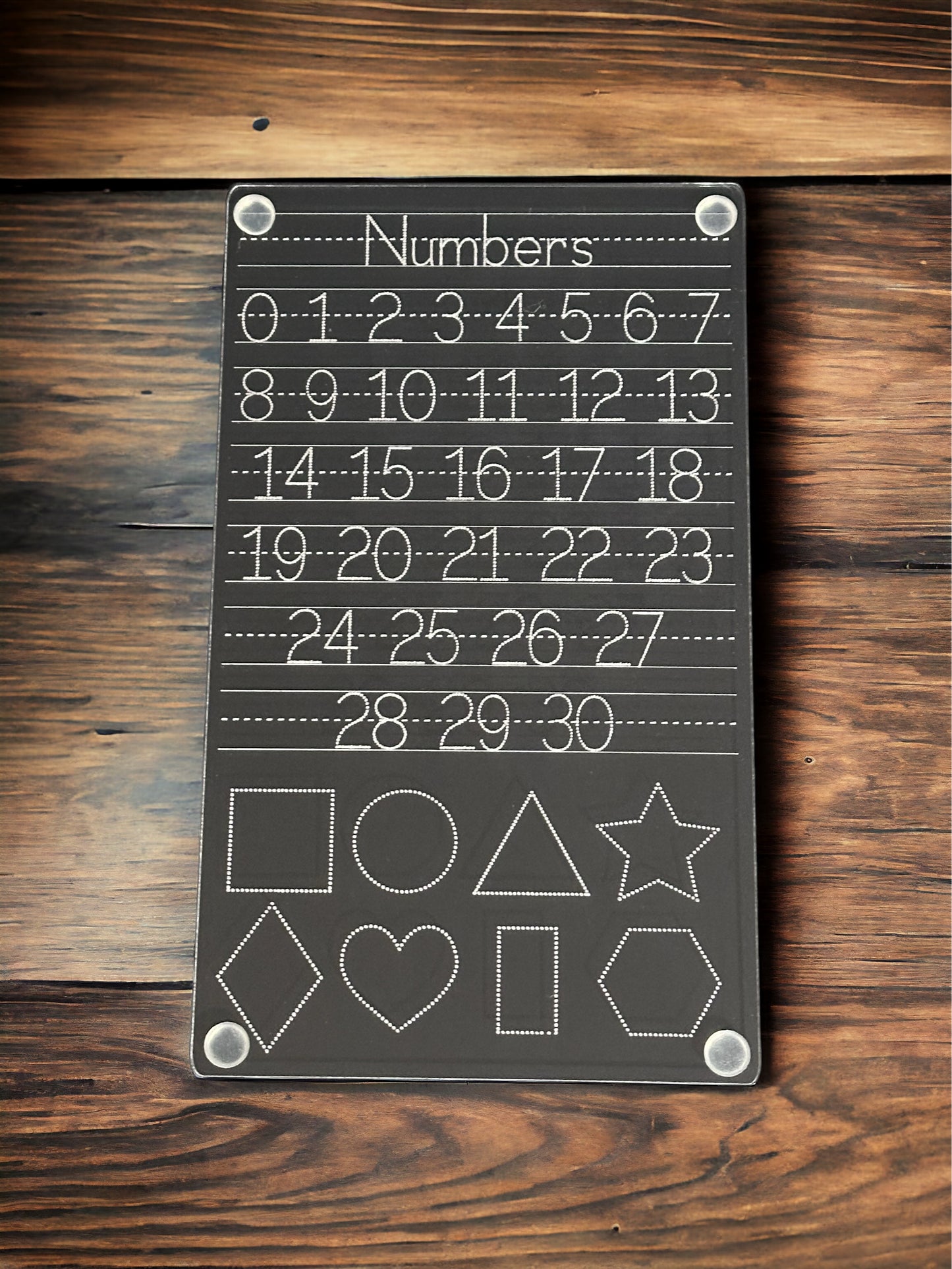 Montessori Numbers & Shapes Tracing Board