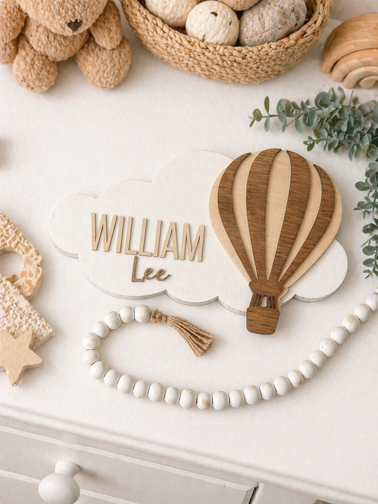 Hot Air Balloon Nursery Sign