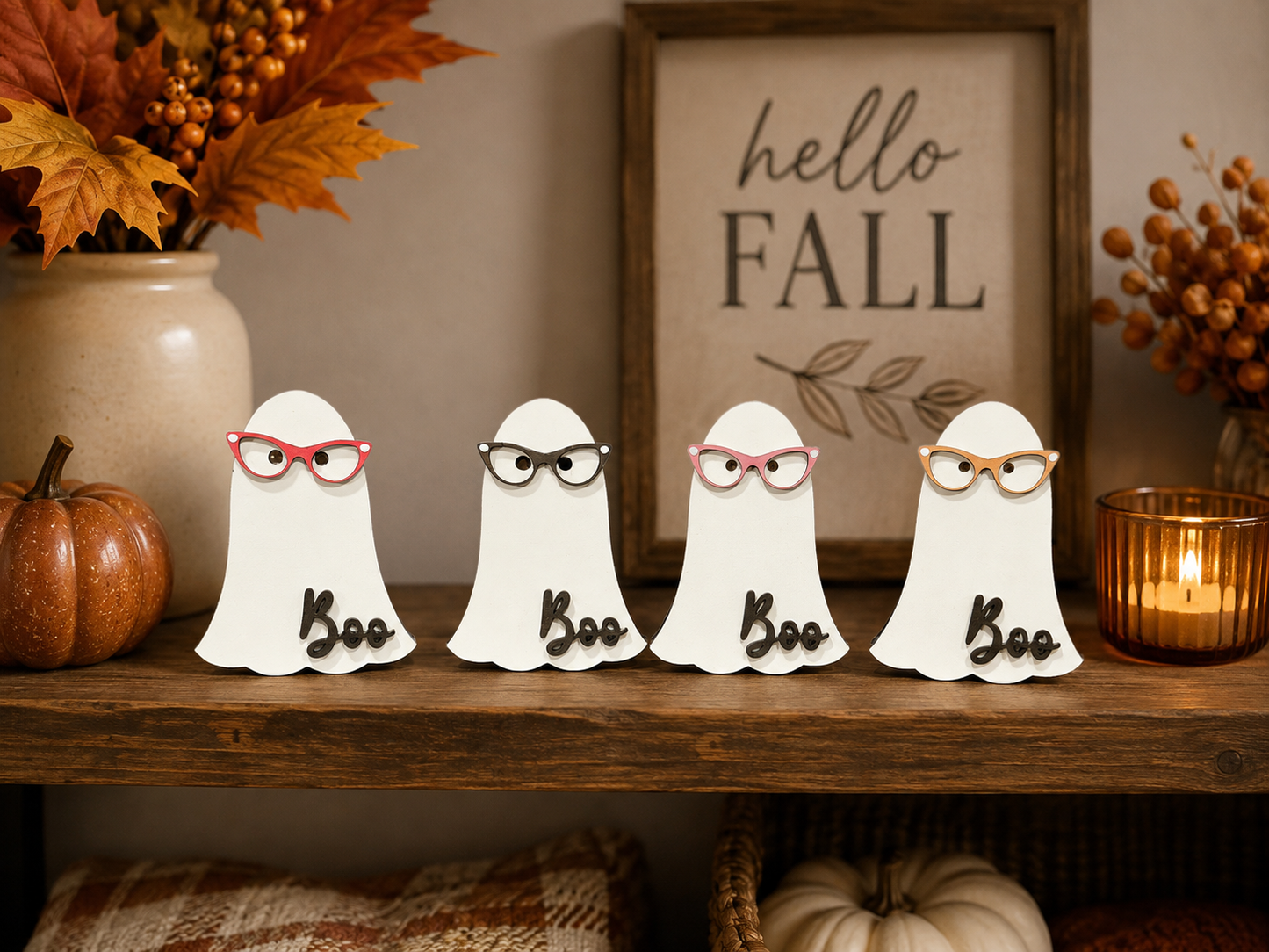 Nerdy Ghosts Shelf Sitters