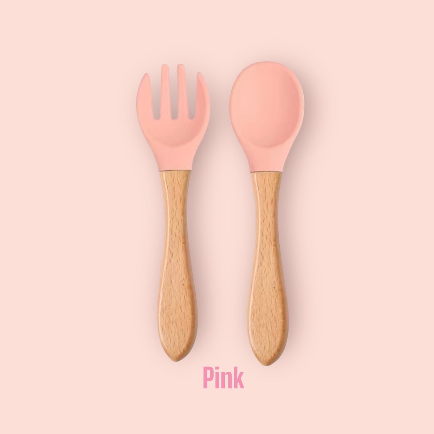 Toddler Silicone Fork & Spoon Set.