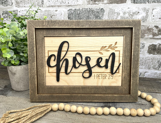 "Chosen" Farmhouse Frame Insert
