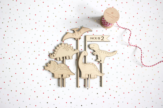 Dinosaur cake Topper Set