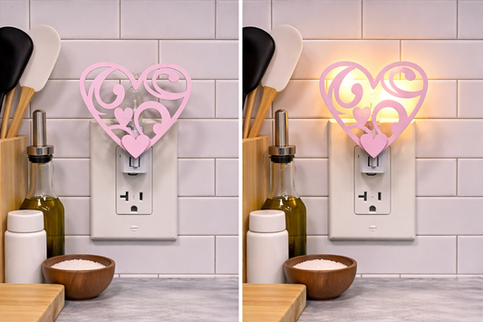 Swirled Heart Night Light Cover