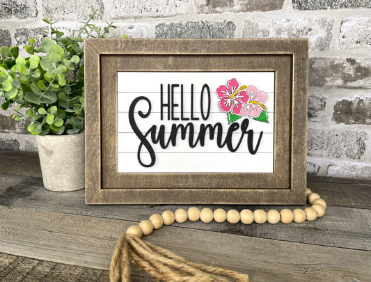 "Hello Summer" Farmhouse Insert