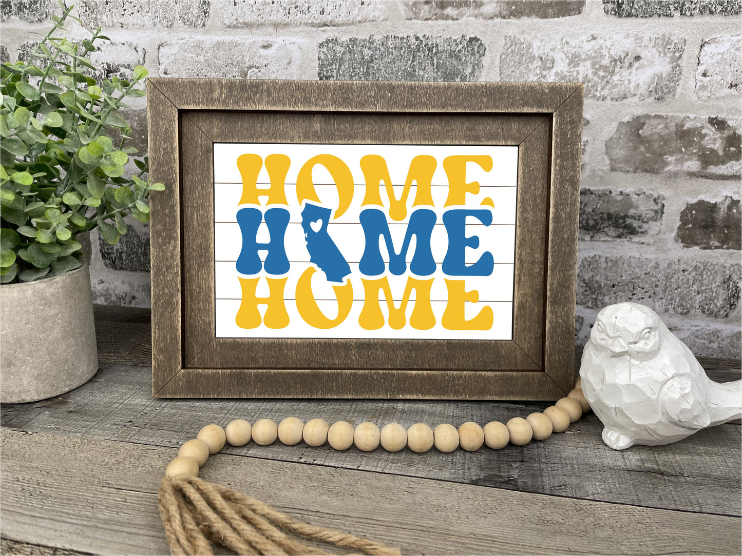 "California Home State" Farmhouse Insert