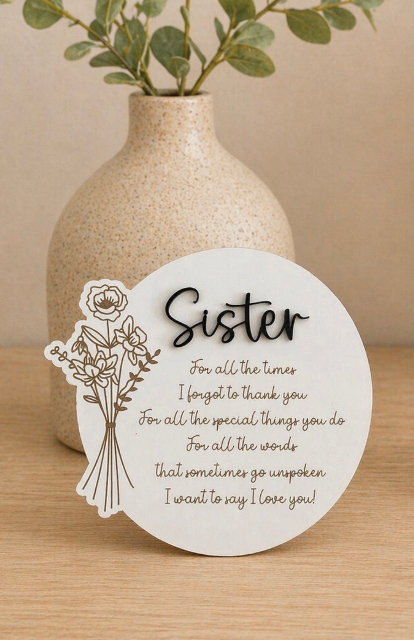 "Thank You" Floral Sign