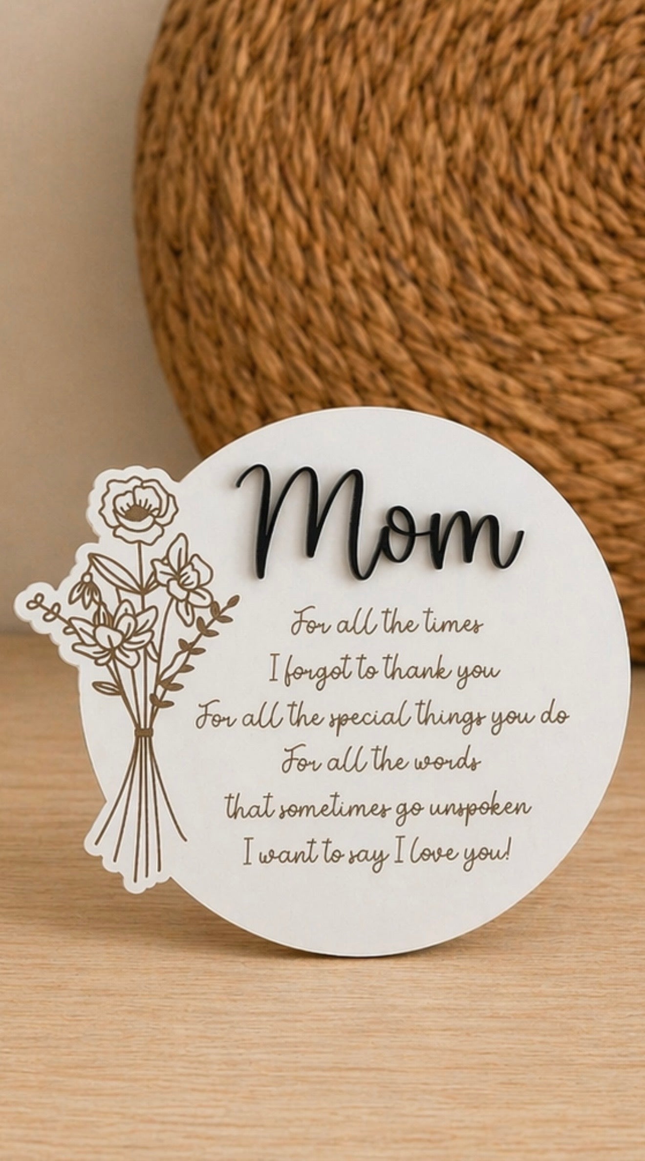 "Thank You" Floral Sign