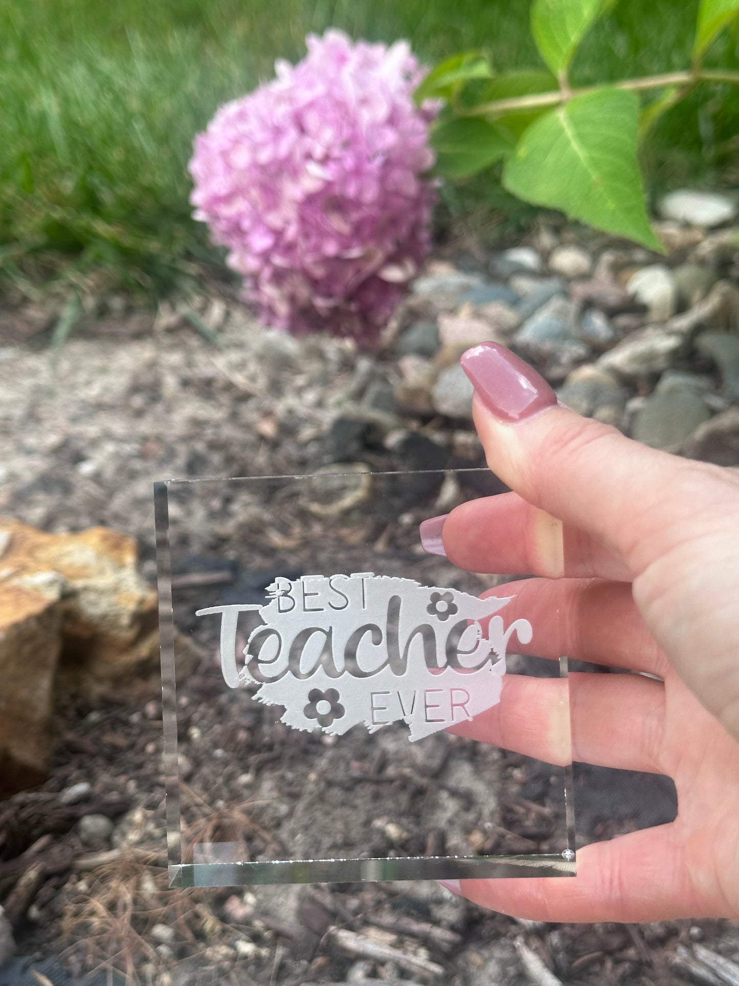 Teacher Acrylic Paper Weight/ Riser