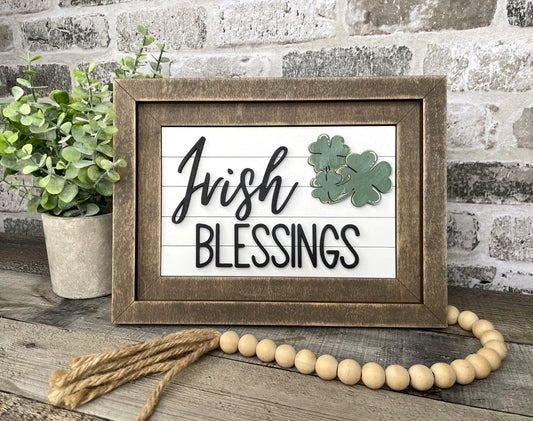 "Irish Blessings" Farmhouse Insert