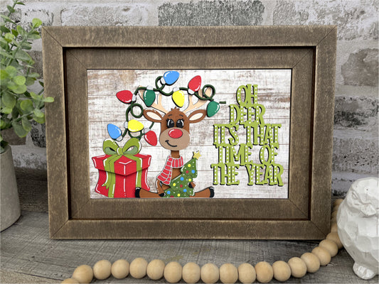 "Oh Deer" Farmhouse Christmas Insert