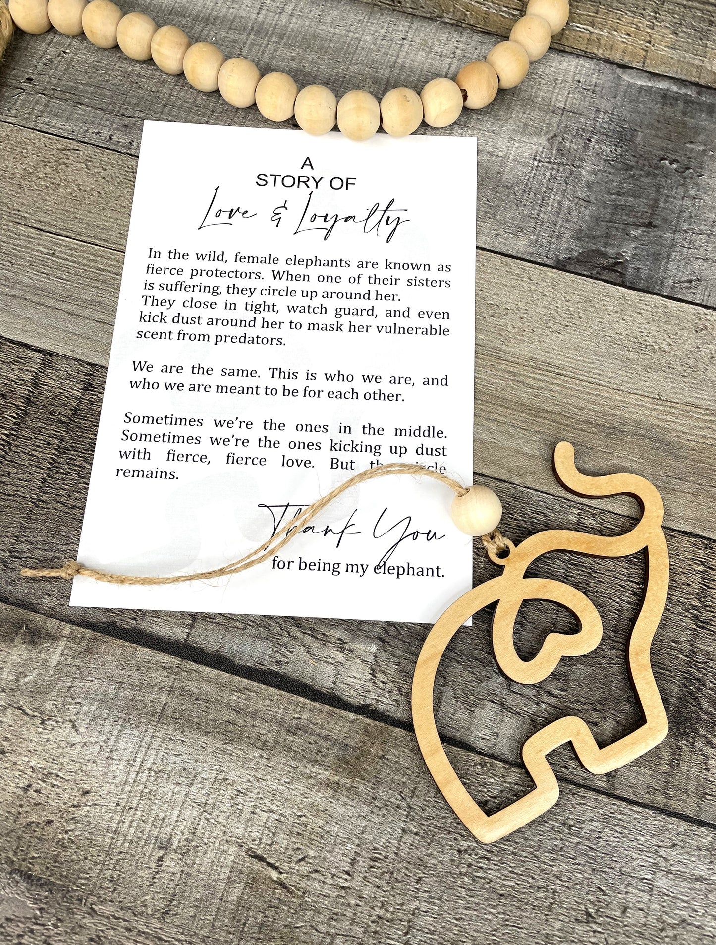 Friendship/ Sisterhood Elephant Ornament