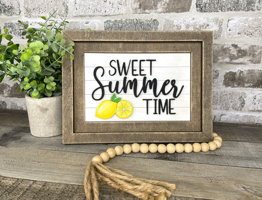 "Sweet Summer Time" Farmhouse Insert